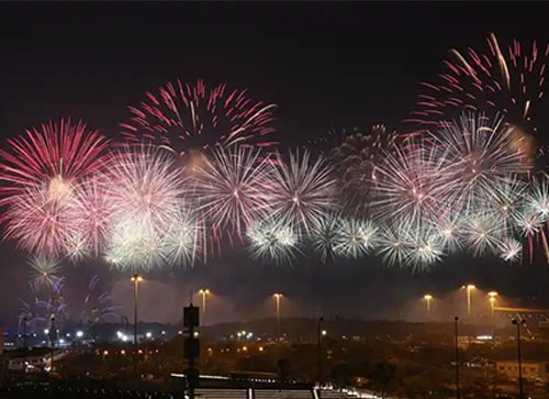 密山市焰火晚会